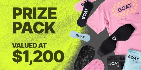 GOAT 100 prize pack, valued at $1,200 AUD