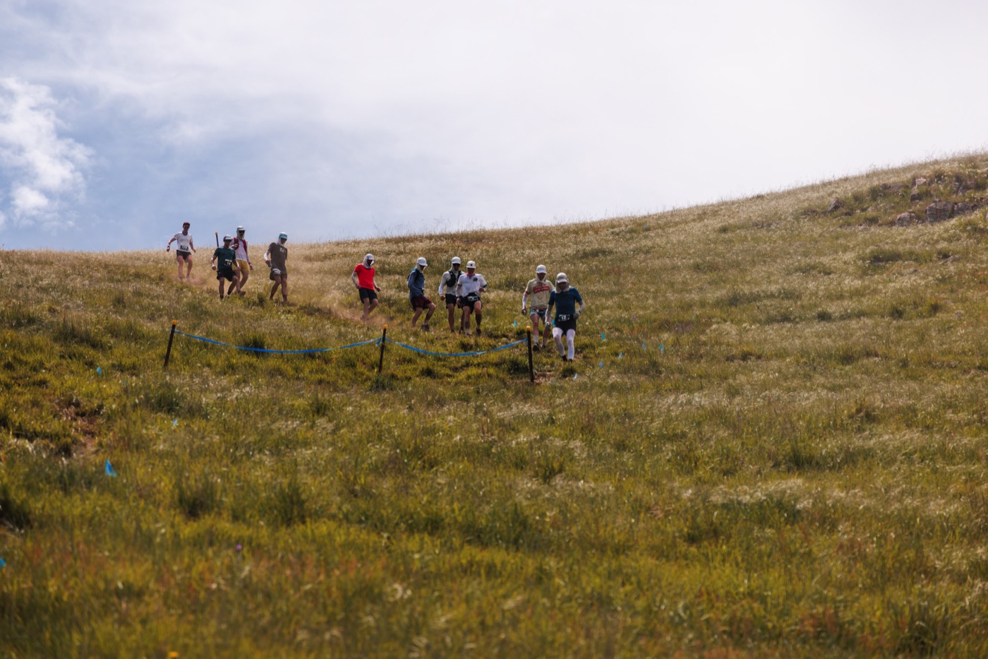 Athletes strung down the hillside at King of the Hill